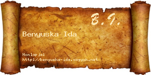 Benyuska Ida névjegykártya